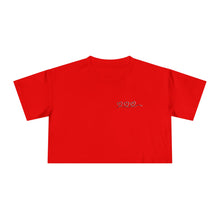Load image into Gallery viewer, Women's Crop Tee - Red Heart & Work Graphic