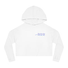 Load image into Gallery viewer, Women’s Cropped Hooded Sweatshirt - Motivational I Work with Heart Design