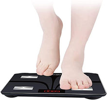 Load image into Gallery viewer, ABYON Bluetooth Smart Bathroom Scale for Body Weight Digital Body Fat Scale,Auto Monitor Body Weight,Fat,BMI,Water, BMR, Muscle Mass with Smartphone APP,Fitness Health Scale