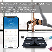 Load image into Gallery viewer, ABYON Bluetooth Smart Bathroom Scale for Body Weight Digital Body Fat Scale,Auto Monitor Body Weight,Fat,BMI,Water, BMR, Muscle Mass with Smartphone APP,Fitness Health Scale