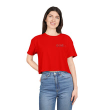 Load image into Gallery viewer, Women&#39;s Crop Tee - Red Heart &amp; Work Graphic
