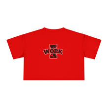 Load image into Gallery viewer, Women&#39;s Crop Tee - Red Heart &amp; Work Graphic
