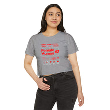 Load image into Gallery viewer, Women’s Festival Crop Top - 100% GMO Free Organic Tee | Female Human Graphic
