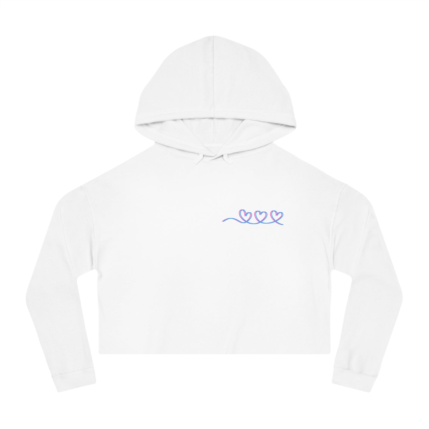 Women’s Cropped Hooded Sweatshirt - Motivational I Work with Heart Design