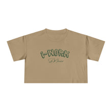Load image into Gallery viewer, i-Work Women&#39;s Crop Tee - Motivational Casual Top
