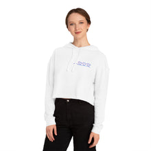 Load image into Gallery viewer, Women’s Cropped Hooded Sweatshirt - Motivational I Work with Heart Design
