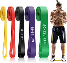 Load image into Gallery viewer, Pull Up Assistance Bands, 5-Level Resistance Bands for Working Out, Pull Up Bands for Men &amp; Women, Exercise Bands for Full-Body Training, Fitness, Physical Therapy, Stretch Workout Bands at Home, Gym
