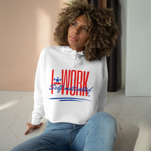 Load image into Gallery viewer, I-Work Ladies Crop Hoodie
